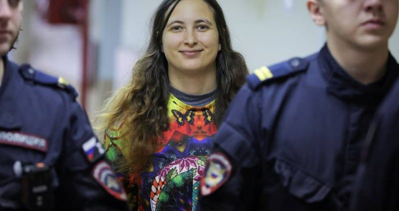 Russia jails woman for two years over protest signs